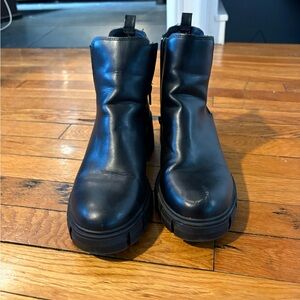 Black Leather Ankle Boots